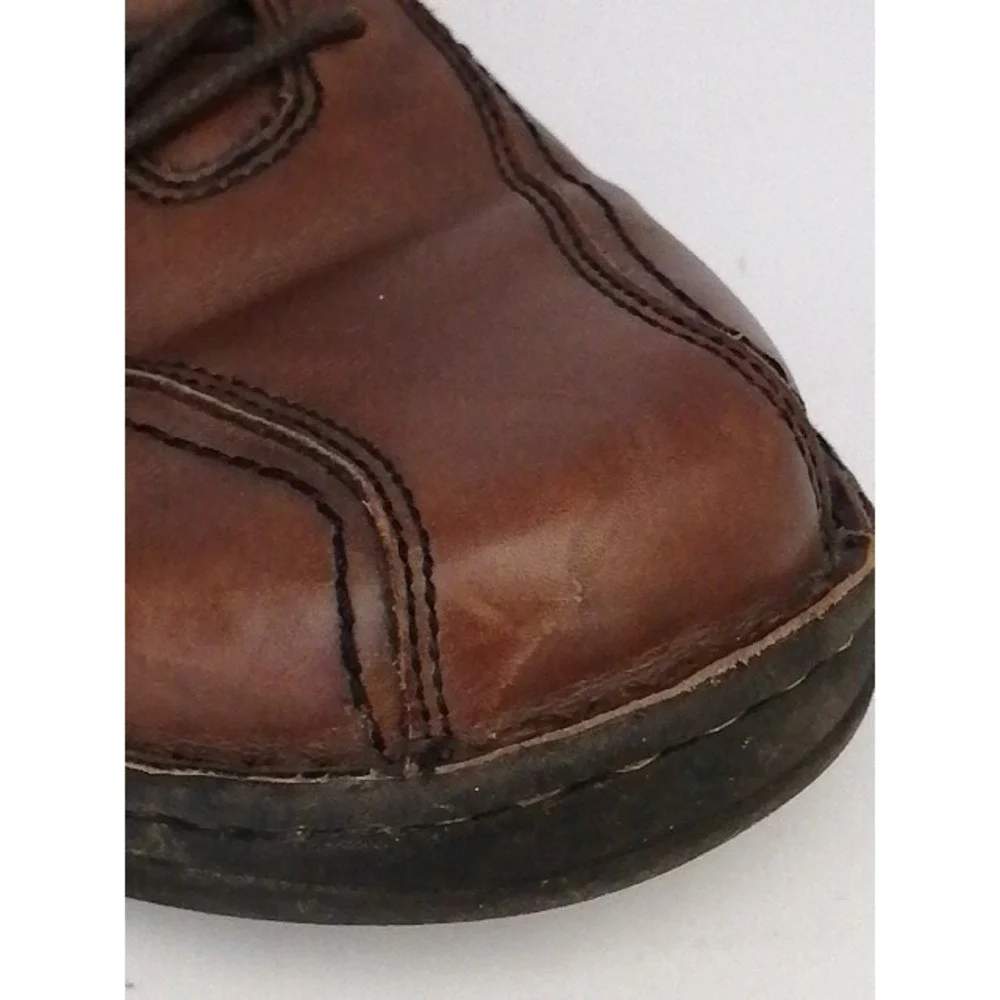 Clarks Mens Derby Shoe Brown Leather Lace Up Round Toe Padded 8.5